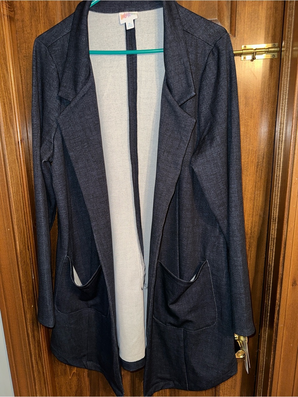 LuLaRoe Gwen Dark Indigo Open-Front Blazer Jacket